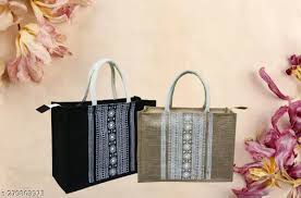 Zipper Printed Shopping Bags